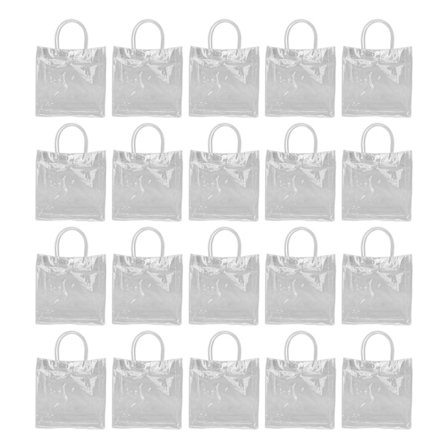 20 stk. Store Gennemsigtige PVC Gaveposer Multifunktionelle 20x20x8cm til Blomster og Slik