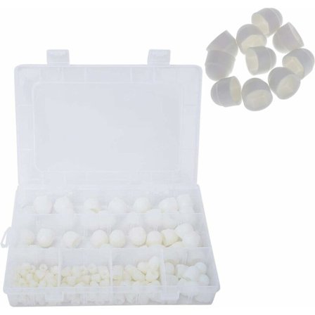 145 stk. hette, deksel skrue mutter bolt mutter deksel sekskantet hvit sekskantet skruehette M4 M5 M6 M8 M10 M12