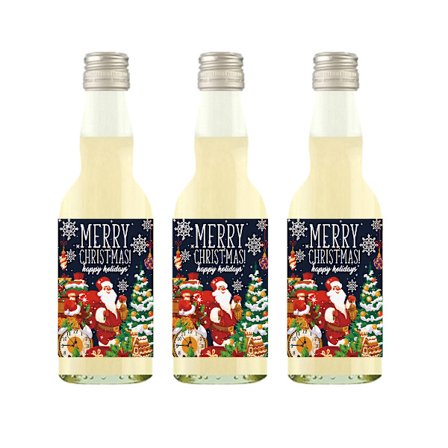 24 st Jul Vattenflaskeetiketter, God Jul Vinflaskeetiketter Omslag, Julfestdekorationer