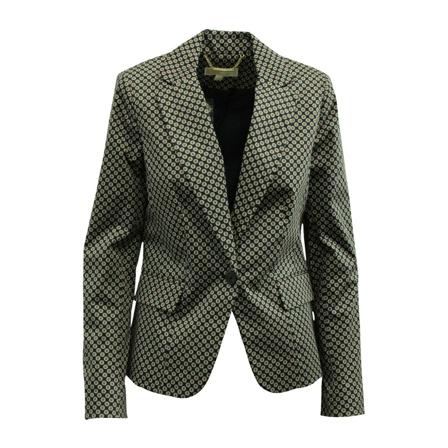 Michael Kors Pre-owned Michael Kors Printed Blazer in Black Viscose Brun, Dame Vintage Jakker