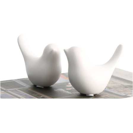 Liten dyrestatue hjem keramisk dekorasjon hvit fugl en statue hage hyttedekor skrivebord bord stue soverom kontor gårdshus flytende hun