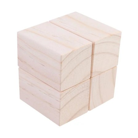 (pow yeah!) HK 4 stk møbelben i tre for sofabord, skrivebord, skap, møbler Beige 3X5cm