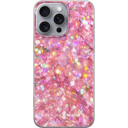 Kompatibelt Mobilskal till Apple Apple iPhone 16 Pro Max Cactus and Friends – PinkGlitter