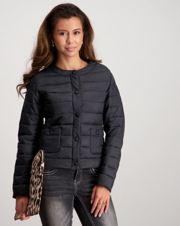 RYVLS Collarless Light Padded Jacket Noir Vestes Fille - Kids Brand Store
