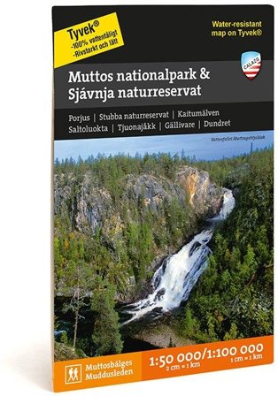 Calazo fjellkart Muddus nationalpark & Sjávnja naturreservat