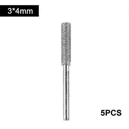 5 Delar Diamantbelagda Cylindriska Filkedjesågar Vässare Stenfil Kedjesåg Slipning Snideri Slipverktyg