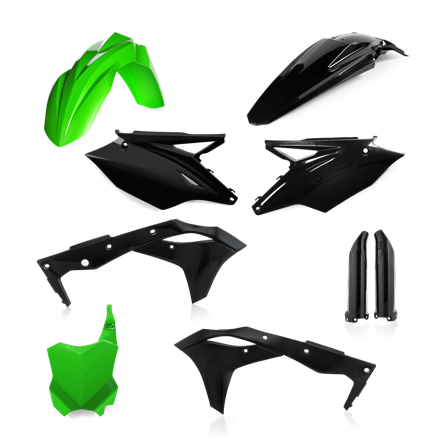 Kit Plastiche Completo Acerbis Nero-Verde - Kawasaki KX 250 2019-2020