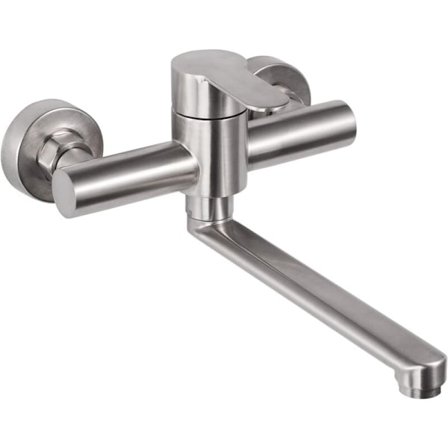 Seinään asennettava keittiöhana 360° kääntyvä 304 ruostumaton teräs 23cm putki