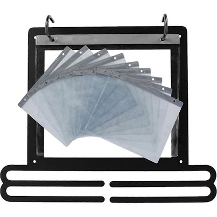 Medaljehenger, Veggmontert Medaljehenger med Nummerposer og Kroker Løpsmedalje Display Rack Praktisk Medaljeholder,B