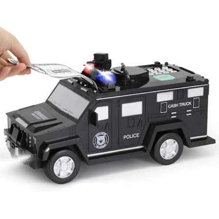 Sparegris, Pansret Bilbank, Kontantmyntboks ATM-bank med Li, ZQKLA