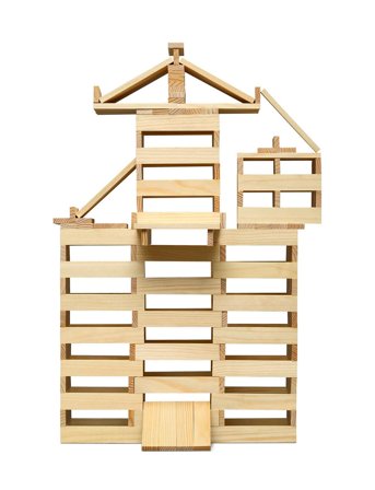 Micki Leksaker | Byggstavar 200 St, Trävita | 117X 23.4X 7.8MM