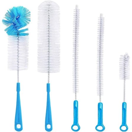 Flaskebørster Flaskerengøringsbørste med langt håndtag 5stk Bottl