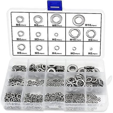 M2-M10 510-dels Sortiment med Kopparbrickor, Tätningsringar