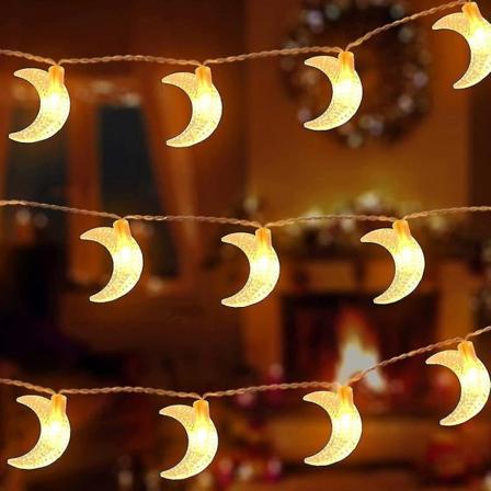 Månelysstreng 20 fot 40 LED Feelysslyng Batteri