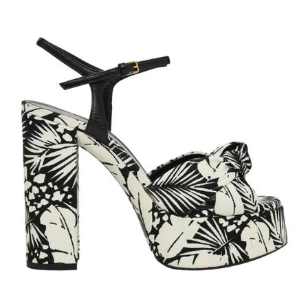 Saint Laurent, Sandals Zwart, Dames, Maat:37 EU