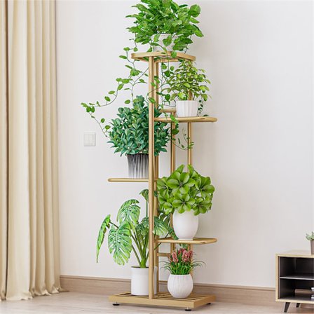 5-lags displayhylle blomsterpotter stativ plante stativ potting stige planter stativ kraftig lagringshylle for potteplanter