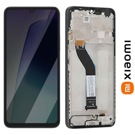 Original Redmi 14C Fullskärm LCD Skärm med Touchglas och Svart Xiaomi Chassi