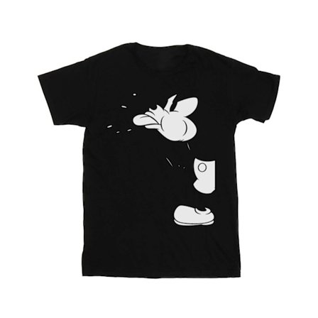 Disney Girls Mickey Mouse Cut Bomull T-shirt 3-4 år Svart