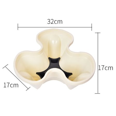 1 STK Stablet Type Stereoskopisk Blomsterpotte Stabelbar Vertikal Plastik Plantepotte (Størrelse, farve: Hvid-almindelig Bakke