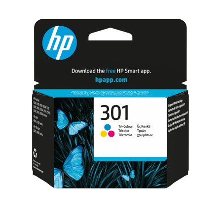 HP 301 - farge (cyan, magenta, gul) - original - blekkpatron
