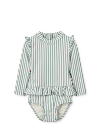 Liewood Sille Baby Seersucker Swimsuit - Blue - 56