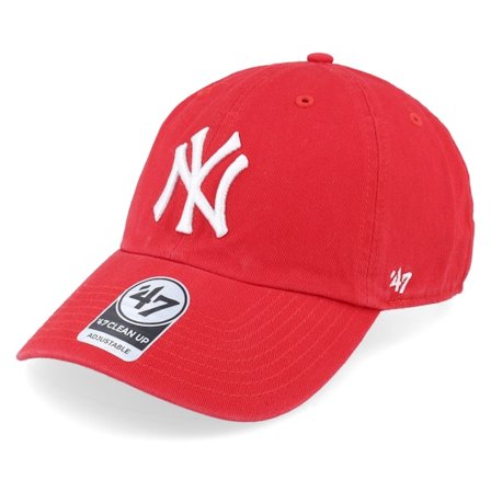 47 Brand - MLB - Red - adjustable - Cap - New York Yankees Clean Up Red Adjustable - Hatstore