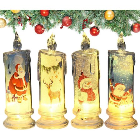 Flammeløse julelys - Flammeløse julelys til jul | Sikker dekorativ belysning for middager, fester, bryllup og utendørs bruk