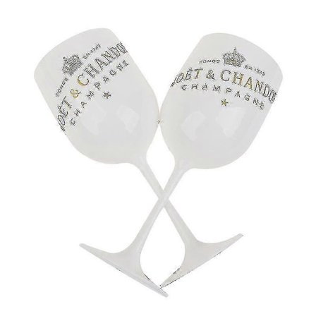 2 st Vita Plastglas Fest Dryckesartiklar Drick Vinglas Kopp Champagneglas