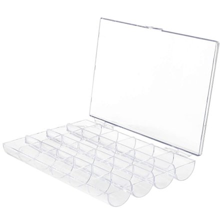 Klar Æske Negle Diamant Æske Rhinestone Opbevaringsæske 30x12cm Vandtæt Opbevaring 1 Pakke