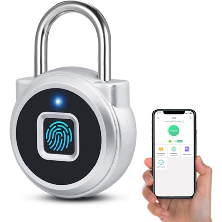 Fingeraftryk hængelås, kombinationshængelås, fingeraftryk og APP-oplåsning, IPX6
