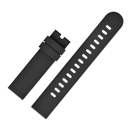 Klockarmband för Apple Watch iWatch 20mm svart utan spänne + fjäderstift