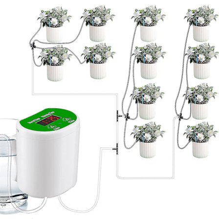 Automatisk vandingssystem, 12 Droparrow House Plants Drypvandingssæt, Led-display og Usb-strømanlæg Selvvandingssystem, Automatisk plantevander