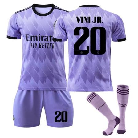 22/23 Real-Madrid bortatröjor Barn Pojkar Fotbollssatser Träningsdräkt Sportkläder 22/23 rmd away #20 28