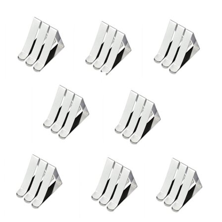 Justerbare stofclips i rustfrit stål, 24-pak