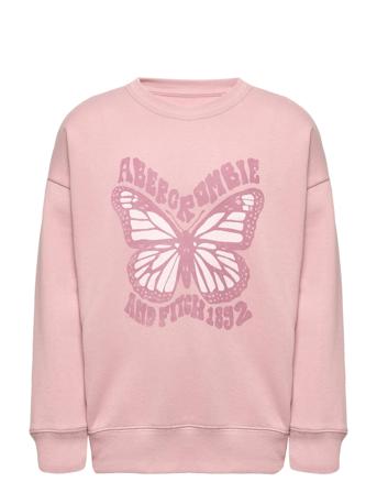 Kids Girls Sweatshirts Pink Abercrombie & Fitch