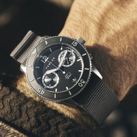 Ryka | Steel & Gray Military Dive Watch for Men - Wrist watches