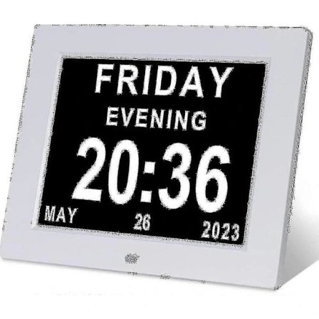 Demensklocka Alzheimers Klocka & Stor Digital Kalenderklocka För Seniorer, klocka Med Dag Och Datum F[HhhhS]