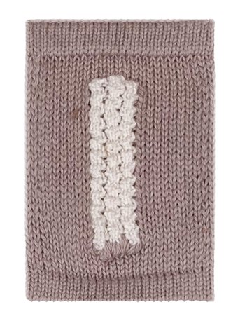 Knitted Letter I, Nature Beige Smallstuff
