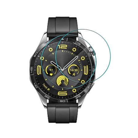 5-1-pack skärmskydd för Huawei Watch GT 4, härdat glas med hårdhet för Huawei Watch GT4 41/46mm, repskyddande skyddsfilm