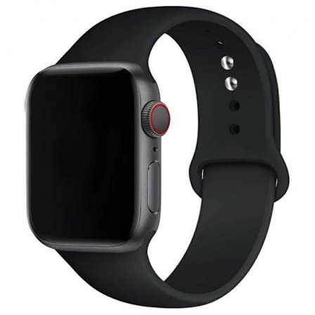 Silikonklokkerem Kompatibel med Apple Watch, 38/40/41mm, Svart