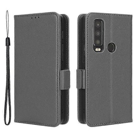 Kompatibel med Motorola Defy 2 5G / Cat S75 5G PU Lær Lommebok Etui Litchi Tekstur Flip Stativ Telefon Deksel med Stropp