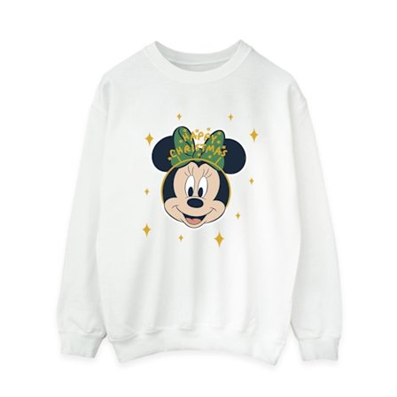 Disney Dam/Kvinnor Minnie Mouse Happy Christmas Sweatshirt S