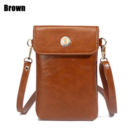 Lille skuldertaske Mobiltelefontaske BRUN