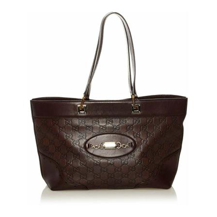 Gucci Vintage, Pre-owned Tote Bag Bruin, Dames, Maat:ONE Size