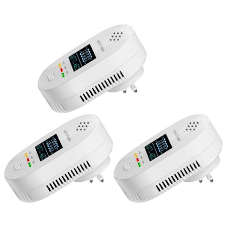 Hushållssäkerhetsenhet som detekterar gas-, CO-läckor, temperatur- och fuktighetsförändringar