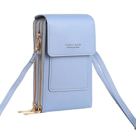 PU-läderväska, liten crossbody-mobiltelefonplånbok för kvinnor, telefonväska crossbody med axelrem