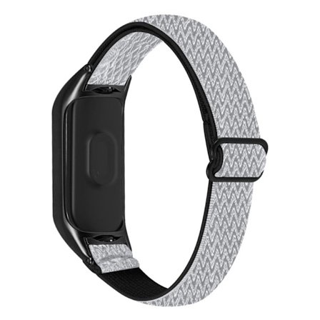 Xiaomi Mi Smart Band 4 / 3 klockarmband i elastisk nylon - Svart / Vit