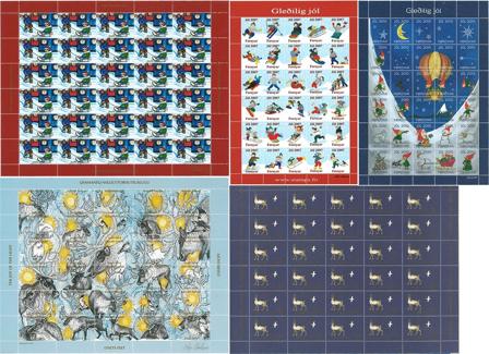 Grønland og Færøerne frem til 2014 - julmärkesamling i 1 ringbind - Postfrisk
