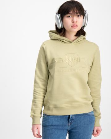 GANT TONAL SHIELD HOODIE Beige Hoodies/Kapuzenpullover Mädchen - Kidsbrandstore