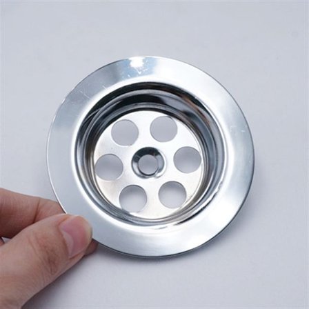 4 stk. rustfrit stål hul rundt gitter til vask, forkromet, 7